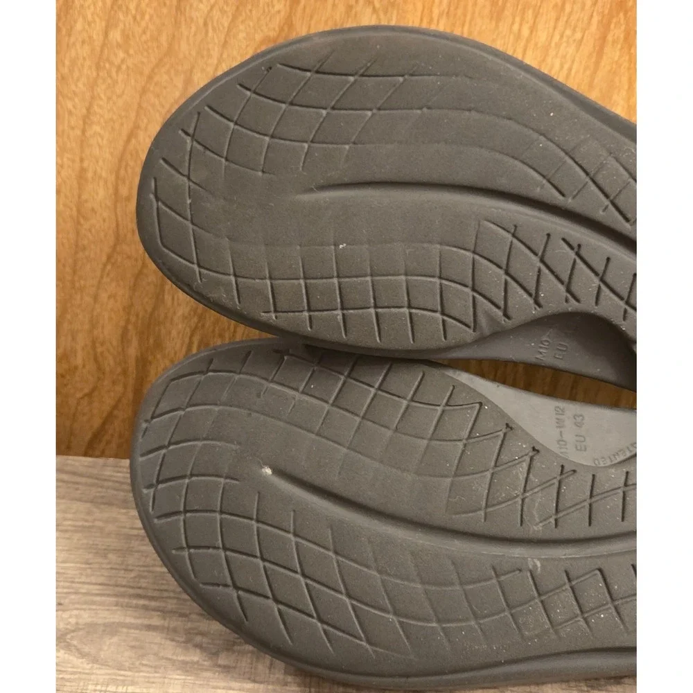 OOFOS OOahh Slide Sandals Shoes Mens 10 Womens 12 Black Recovery Comfort Slip On